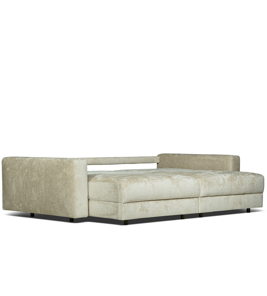 SAMIRA Bäddsoffa 3-sits Tyg Jazz Beige