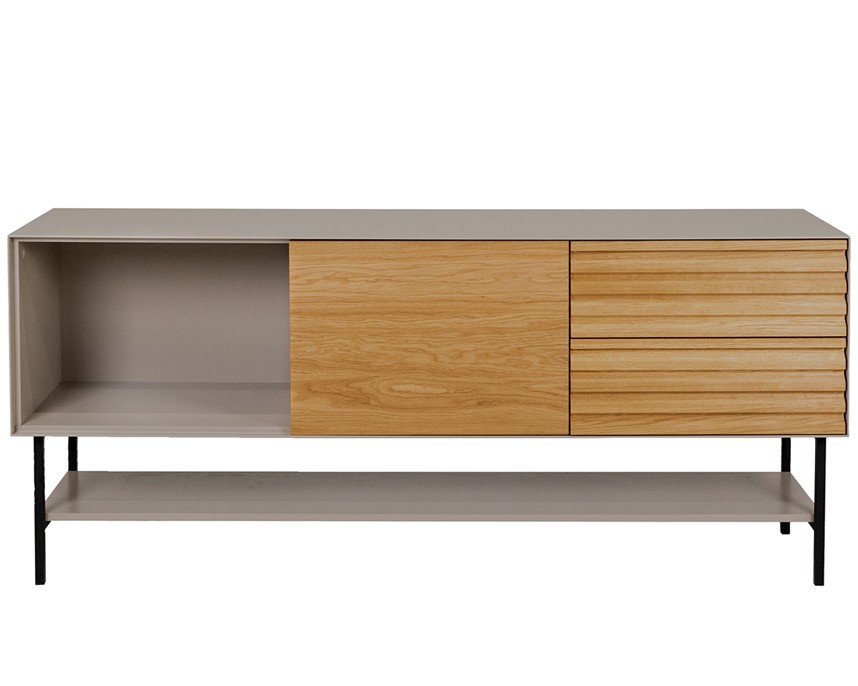 ESSENCE Sideboard Massiv ek Oljad, Varmgrå