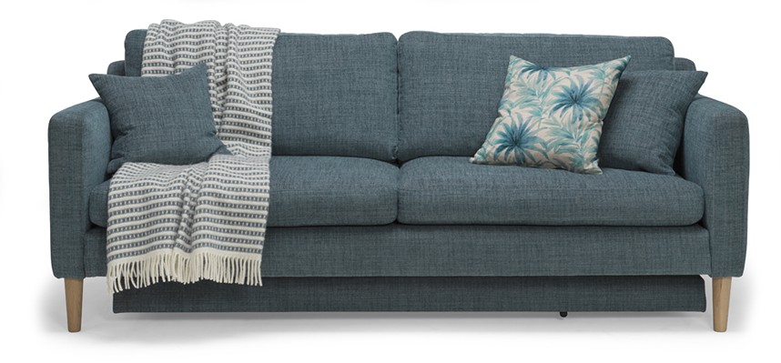 ANNA Bäddsoffa 3-sits Tyg Emma Teal. Inkl. underbädd.