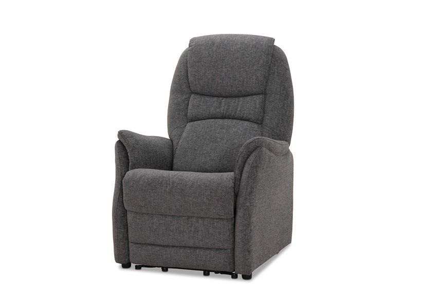 BERGEN Fåtölj Tyg Becca Gråsvart