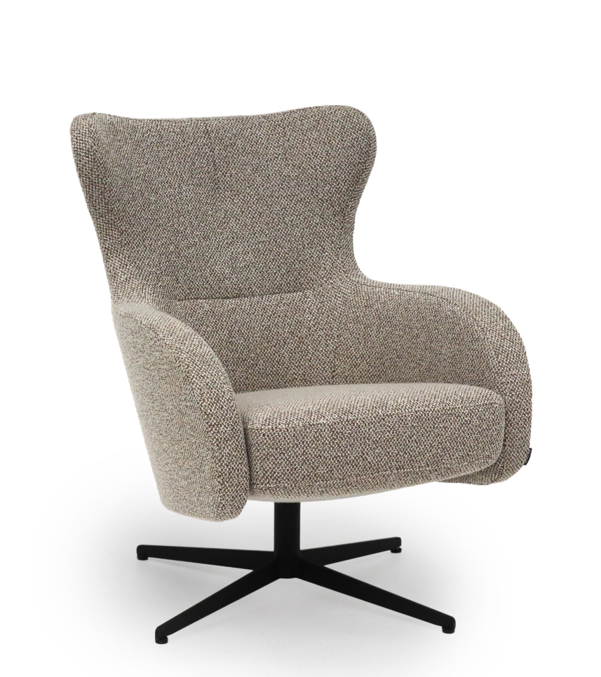 BELLA LOUNGE Fåtölj Tyg Taffie Beige