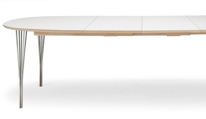 TIMELESS Iläggsskiva Laminat Vit, Naturkant 105 cm