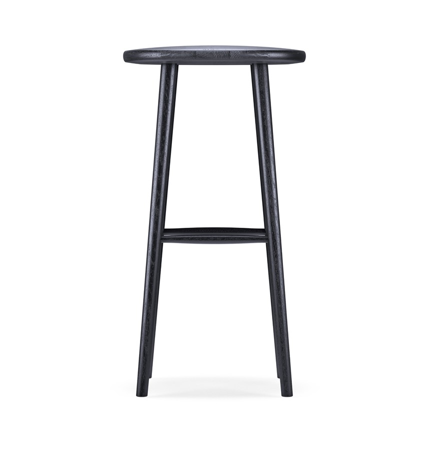 MISS BUTTON Barpall Massiv Ek Svart