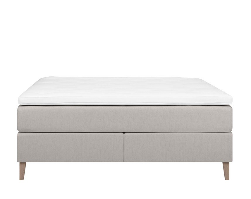 VISBY Kontinentalsäng 180x200 cm Medium/Fast inkl. bäddmadrass & ben. Tyg Nordic Linen.