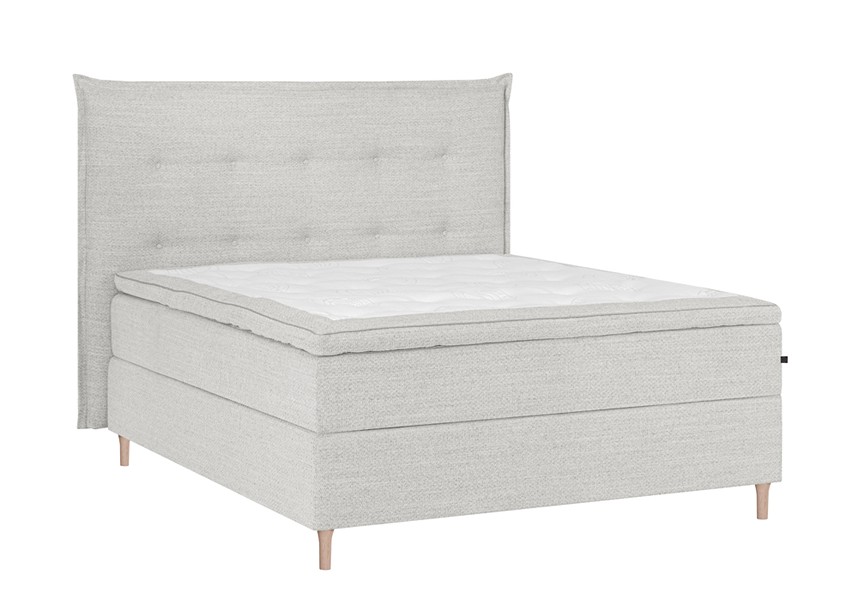 MOON 301 Kontinentalsäng 180x200 cm Medium/Fast inkl. bäddmadrass & ben. Gavel Duo. Tyg Diana Creme.