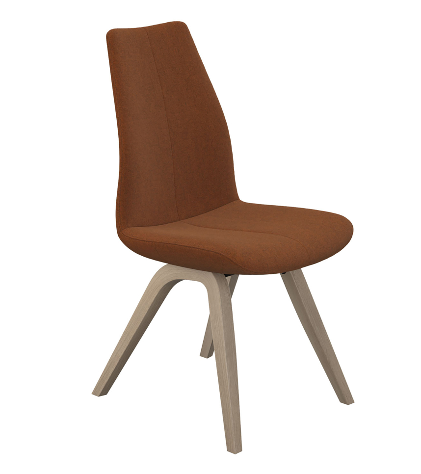 AROMA Stol Tyg Viva Rost. Ek Vitpigmenterad.