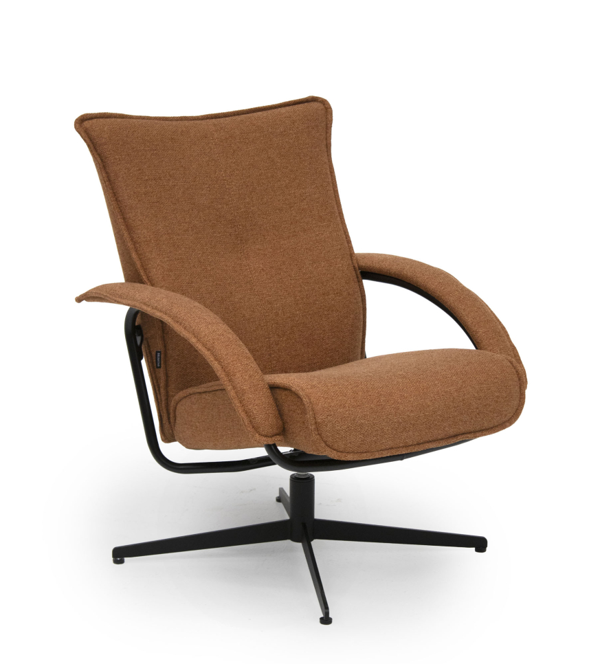 DELTA JIVE Fåtölj Tyg Viva Rost Låg rygg