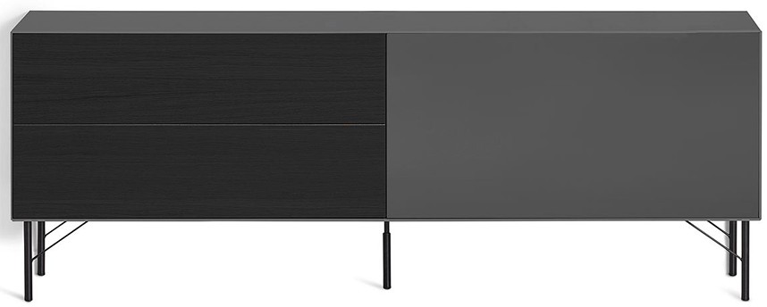 EDGE Sideboard Ekfanér Svartbetsad Antracit