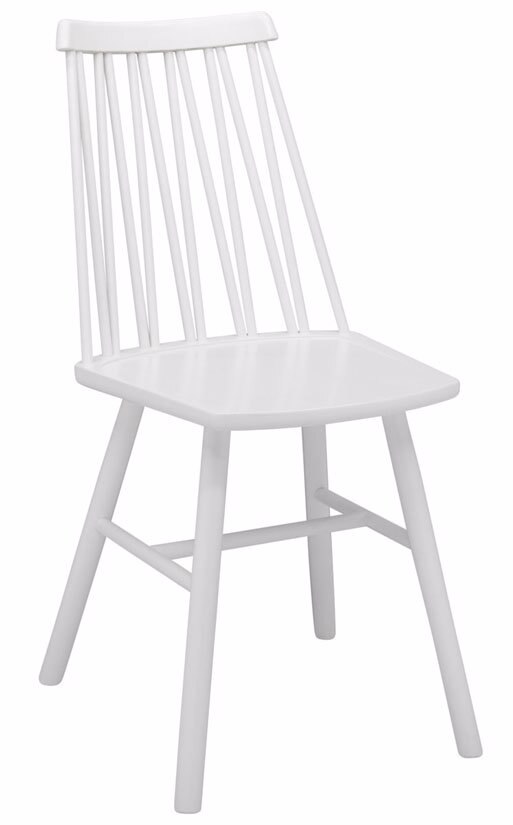 ZIGZAG Stol Massiv björk Vit