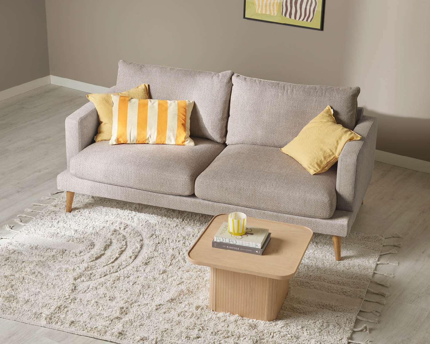 Beige soffa 3-sits