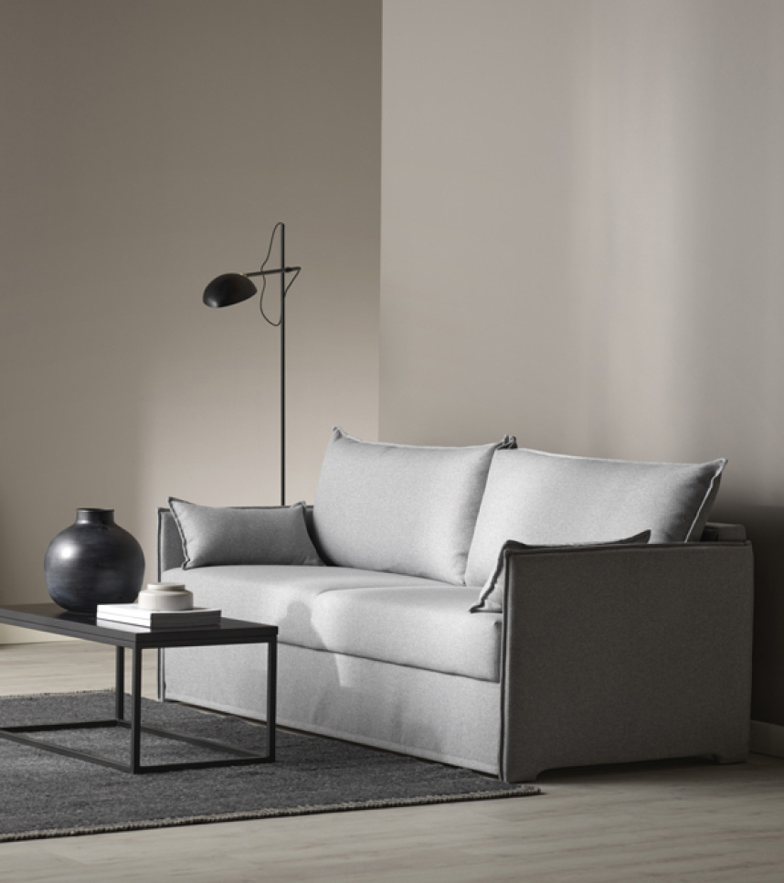 ZARA Bäddsoffa 3-sits Tyg Madeira Light Grey