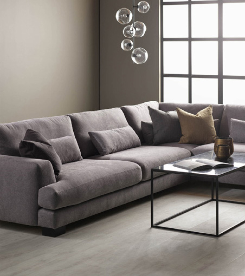 VOX Soffa med öppet avslut Bloq 108 Grå, 2-delar vänster