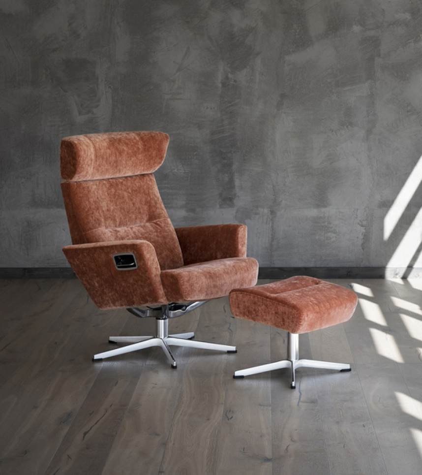 RELIEVE Fåtölj Tyg Eros Peach