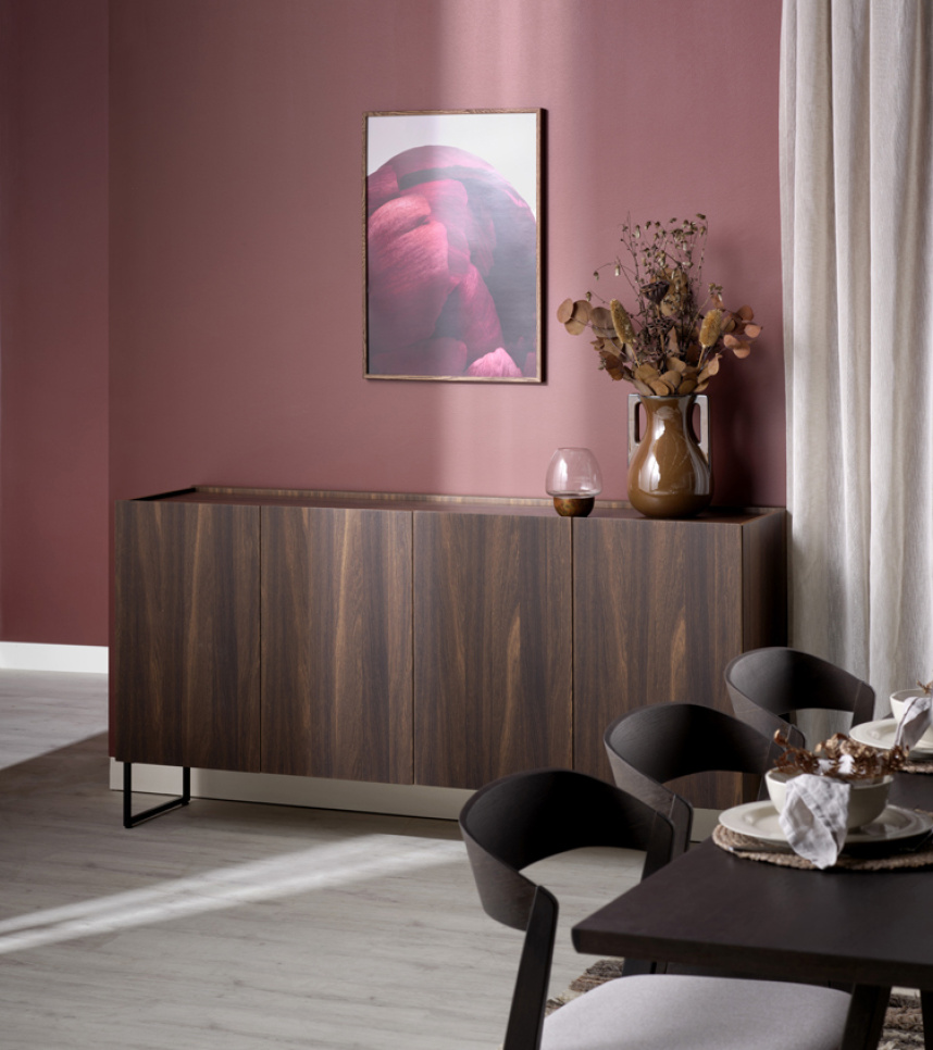 VEN Sideboard Ekfanér Brunbetsad