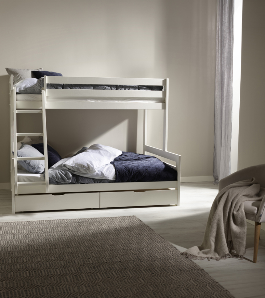 SIRI Våningssängar Vit, 90/140x200 cm