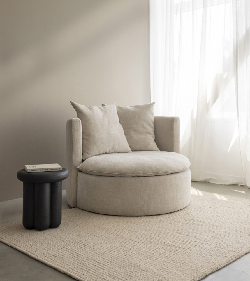 MANDARINE Fåtölj Tyg Beatto Beige