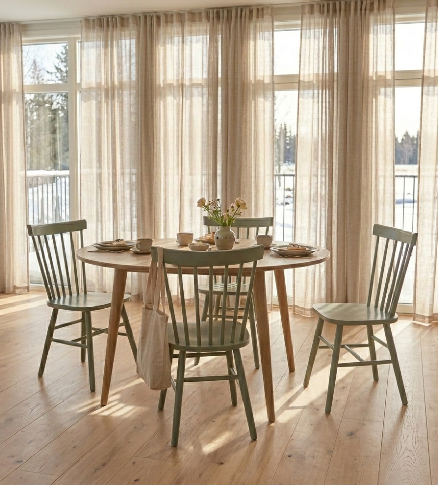 SALVIA Matbord Ek Vitoljad inkl. iläggsskiva