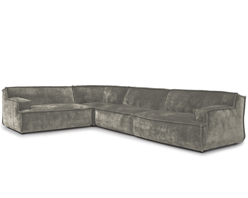 PLATANI Hörnsoffa Tyg Levis 12 Taupe