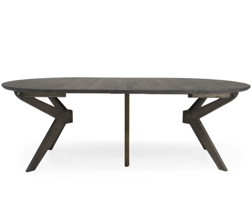 STELLA Matbord Massiv ask Moccabrunoljad. Ø120 cm.