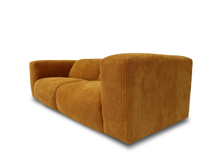 FLORES Soffa 3-sits Tyg Soop Yellow