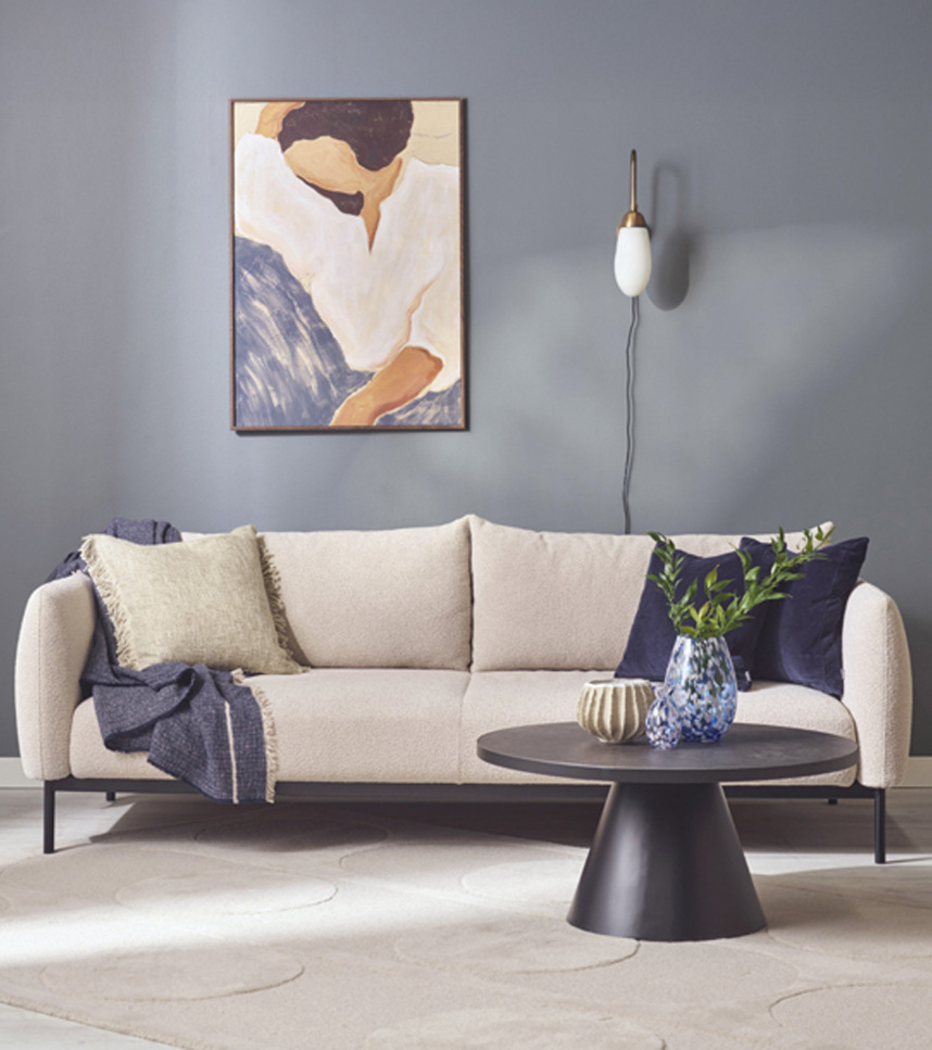 VERA Bäddsoffa 3-sits Tyg Loop Beige