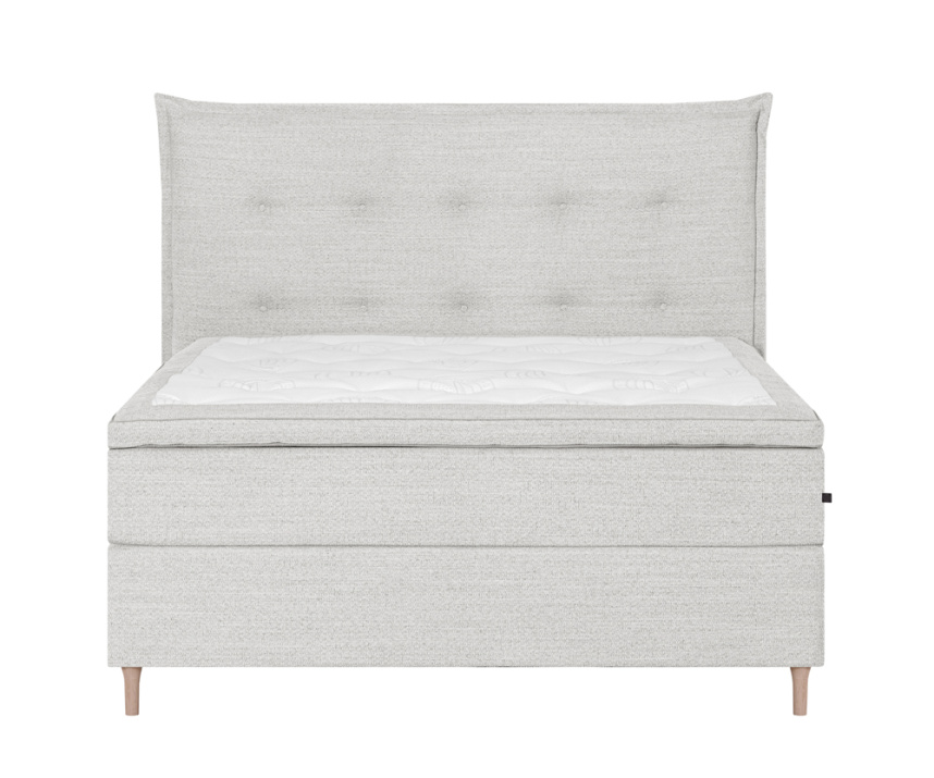 MOON 301 Kontinentalsäng 180x200 cm Medium/Fast inkl. bäddmadrass & ben. Gavel Duo. Tyg Diana Creme.