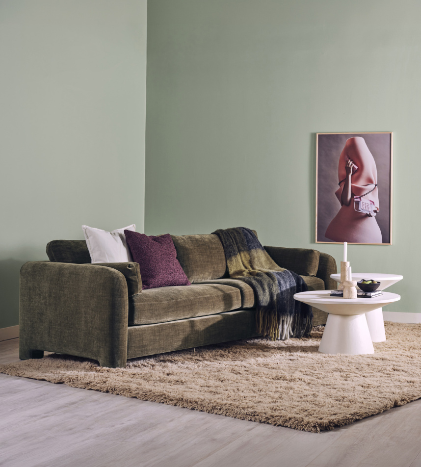 FREJA Soffa 3,5-sits Tyg Geode Army