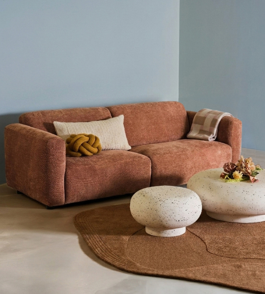 ISOLA Soffa 3-sits Tyg Happy Rost