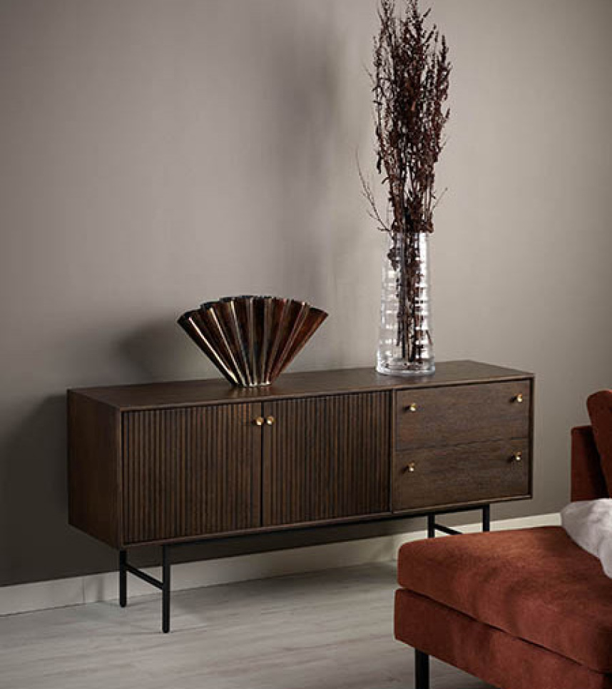 CLEARBROOK Sideboard Ekfanér Lackad Brunbets